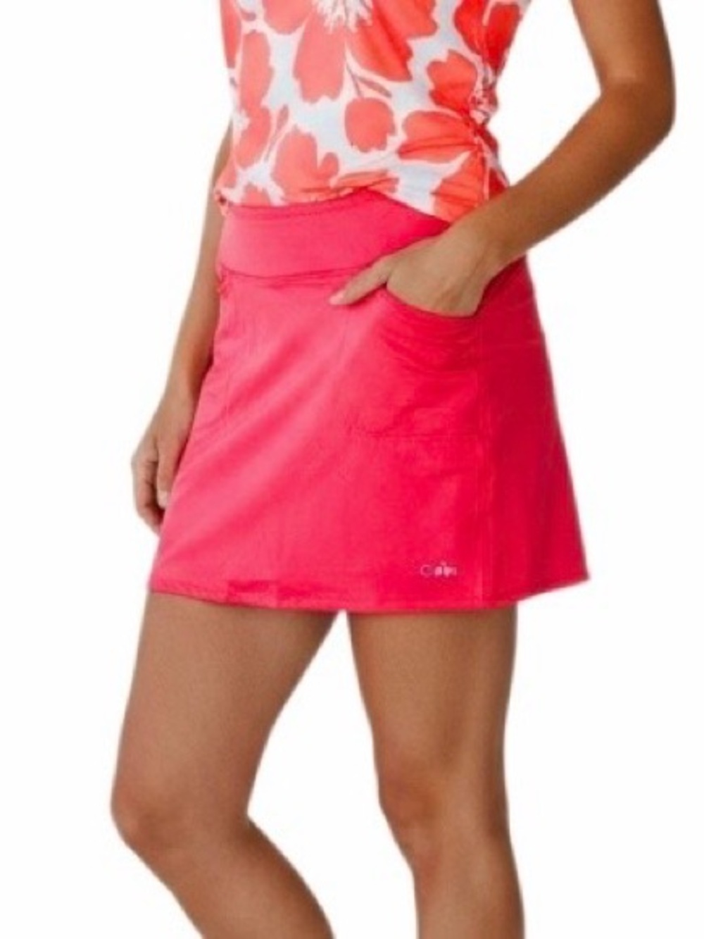 Nivo Activewear Skirt Skort Golf Tennis Coral Pockets Stretch Pull On Sz M